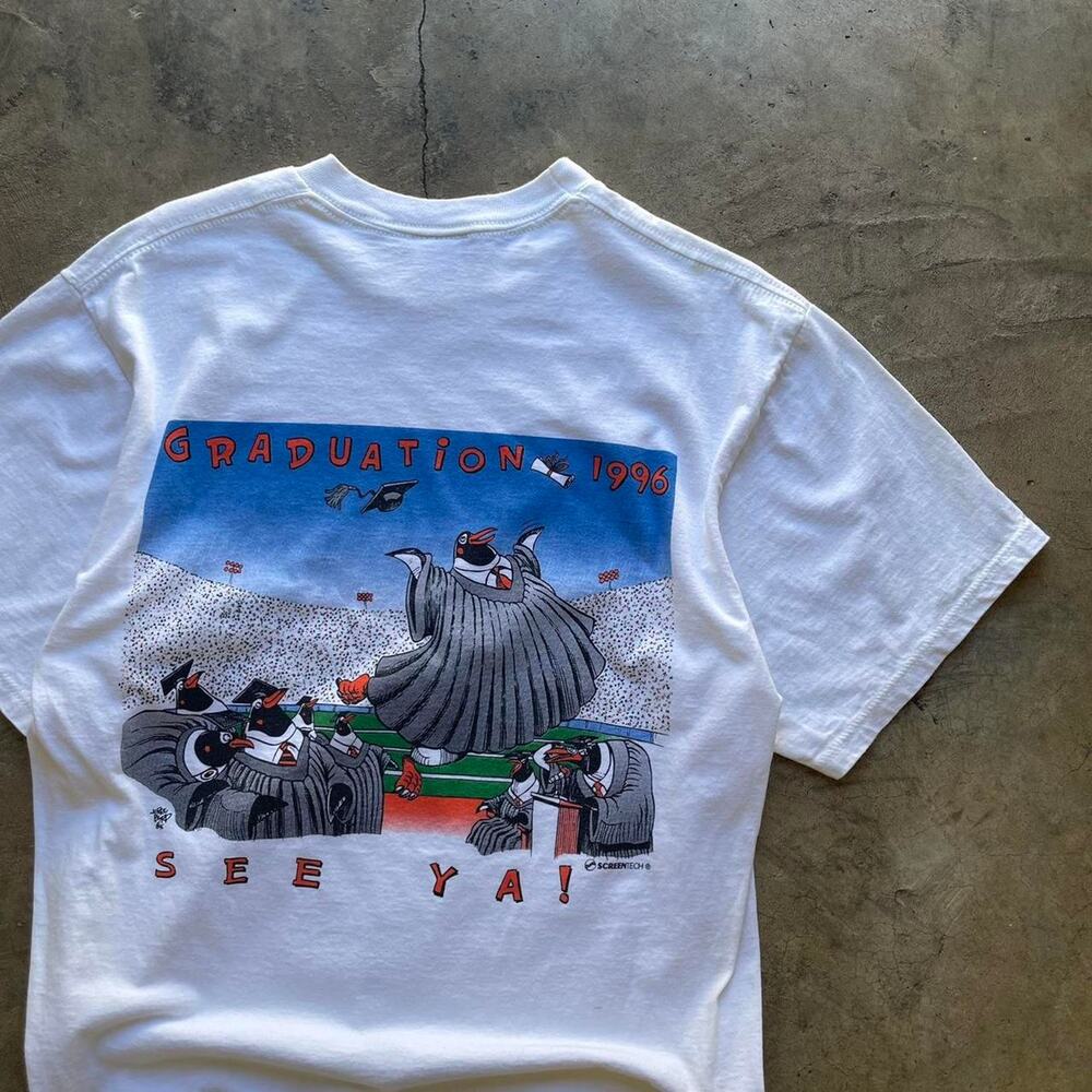 Vintage 1996 Penguin Graduation Tee
